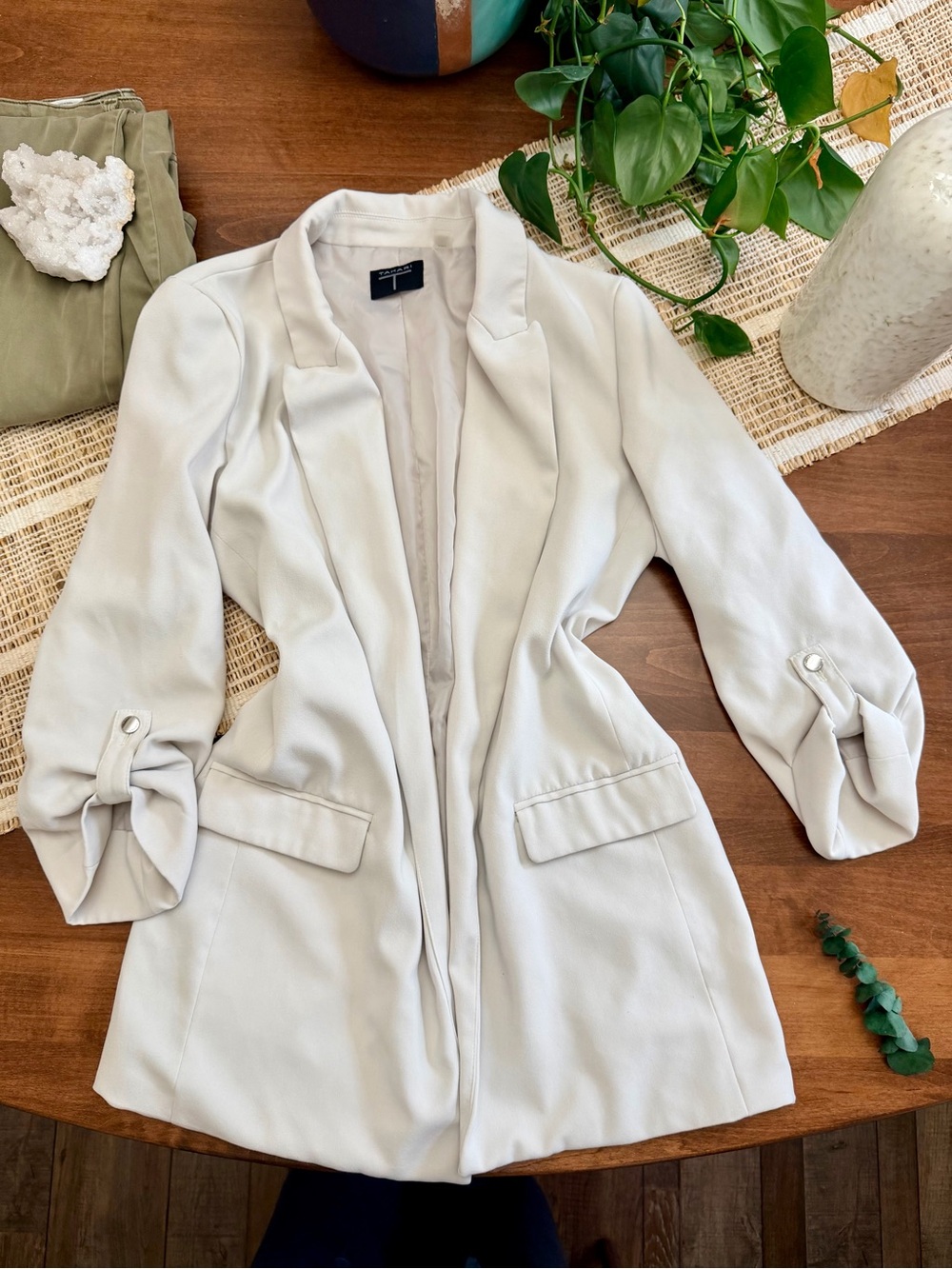 Tahari - Tailored Cream Women’s Blazer Coat
